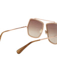 Max Mara Beige Metal Sunglasses