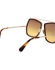 Max Mara Brown Metal Sunglasses