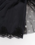 Dolce & Gabbana Black White Polka Dotted Ruffled Dress