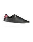 Tommy Hilfiger Black Leather Women Sneaker