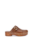 Chloé Brown Calf Leather Bos Taurus Clogs