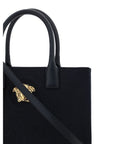 Versace Black Cotton Shoulder Bag