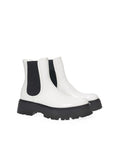 Alexander McQueen Black And White Leather Chelsea Boots