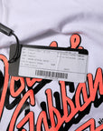 Dolce & Gabbana White Cotton Graphic Print Crew Neck T-shirt