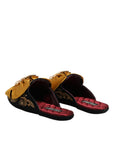 Dolce & Gabbana Multicolor Embellished Flat Sandals Shoes