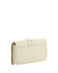PINKO White Calf Leather Bos Taurus Shoulder Bag