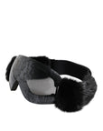 Dolce & Gabbana Black Bi0759 Lace Mirrored Ski Goggles Mask Sunglasses