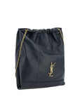 Saint Laurent Black Lamb Ovis Aries Aries Shoulder Bag