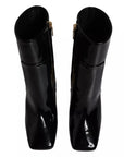 Dolce & Gabbana Black Jackie Leather Mid Calf Boots Shoes