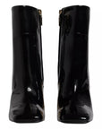 Dolce & Gabbana Black Jackie Leather Mid Calf Boots Shoes