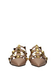 Valentino Garavani Pink Leather Flat Sandals