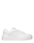 Dolce & Gabbana White Leather Low Top Sneakers