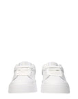 Dolce & Gabbana White Leather Low Top Sneakers