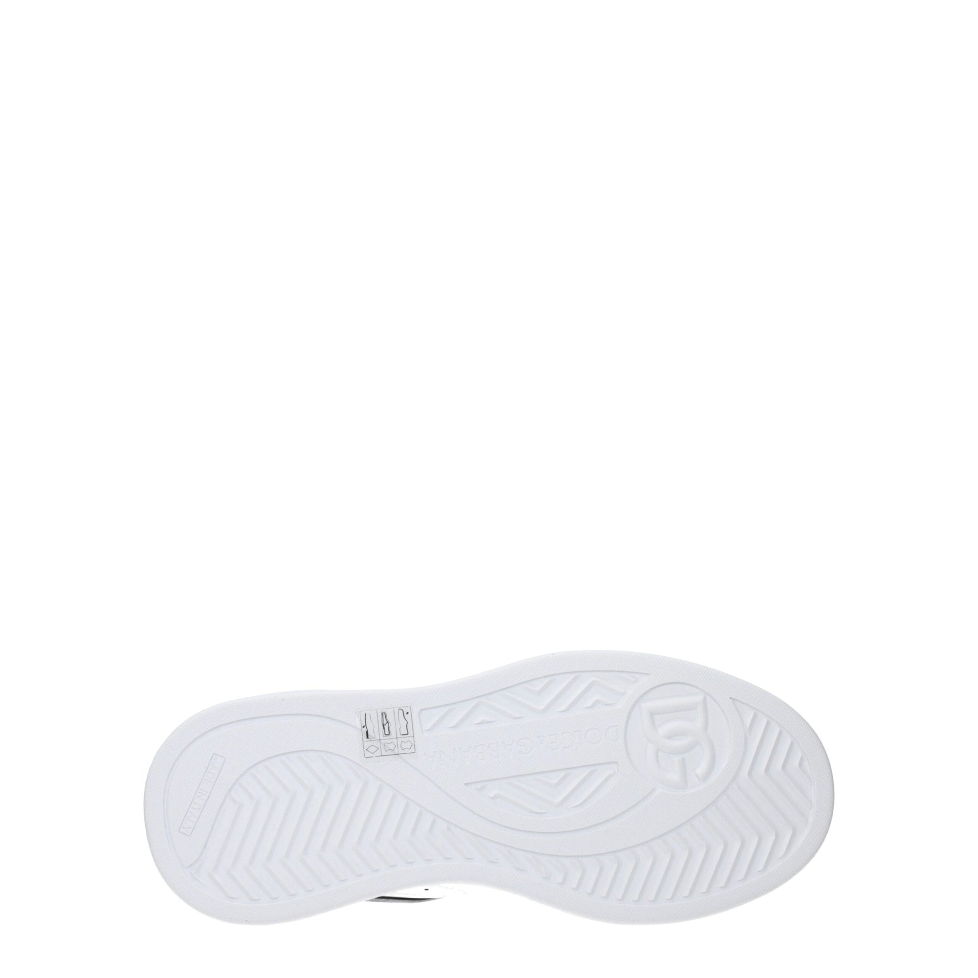 Dolce &amp; Gabbana White Leather Low Top Sneakers