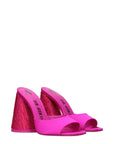 The Attico Pink Satin Platform Sandals