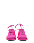 The Attico Pink Leather Stiletto Heel Sandals