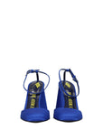 The Attico Blue Satin Platform Sandals