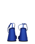 The Attico Blue Satin Platform Sandals
