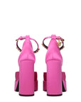 Versace Pink Satin Platform Pumps