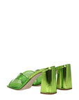Miu Miu Green Plexiglass Platform Sandals