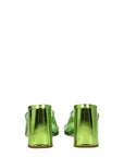 Miu Miu Green Plexiglass Platform Sandals