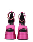 Versace Pink Satin Platform Sandals