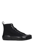 Jil Sander Black Fabric High Top Sneakers