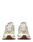 Versace White Fabric Athletic Sneakers