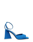 The Attico Blue Satin Stiletto Heel Sandals