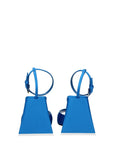 The Attico Blue Satin Stiletto Heel Sandals