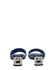 Givenchy Blue Fabric Flat Sandals
