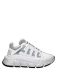 Versace White Fabric Athletic Sneakers
