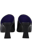Stella McCartney Black Leather Stiletto Heel Sandals