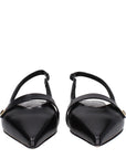 Max Mara Black Leather Ballet Flats