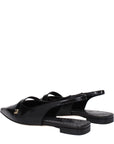 Max Mara Black Leather Ballet Flats