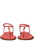 Christian Dior Pink Leather Flip-Flop Sandals