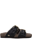 Valentino Garavani Black Leather Slippers