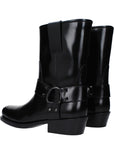 Valentino Garavani Black Leather Ankle Boots