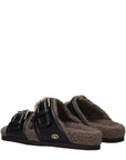 Valentino Garavani Black Leather Slippers