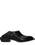 Moschino Black Leather Mules