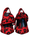 The Attico Red Fabric High Heel Pumps