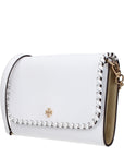 Tory Burch White Leather Clutch Bag