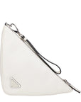 Prada White Leather Clutch Bag