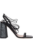 Miu Miu Black Leather Platform Sandals