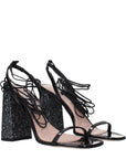 Miu Miu Black Leather Platform Sandals