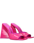 The Attico Pink Leather Platform Sandals