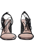 Miu Miu Black Leather Platform Sandals