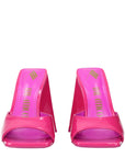 The Attico Pink Leather Platform Sandals