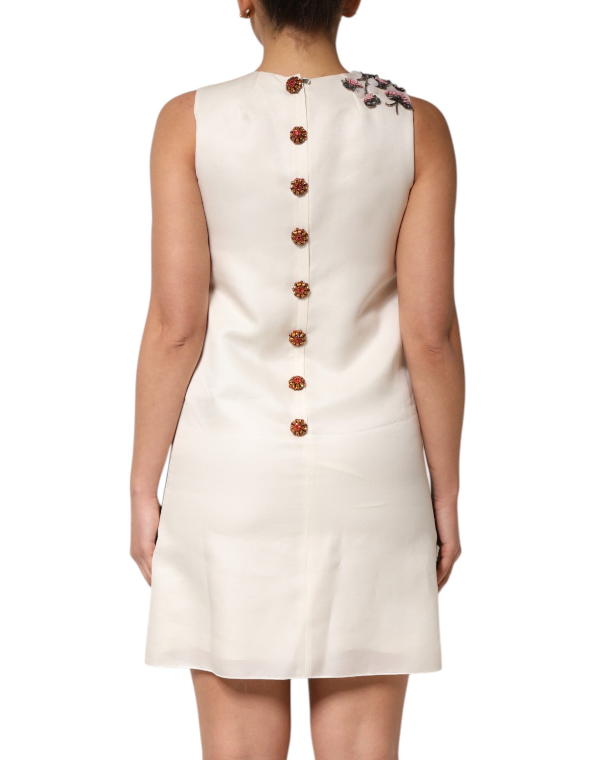 Dolce &amp; Gabbana Multicolor Crystal Embellished A-line Mini Dress