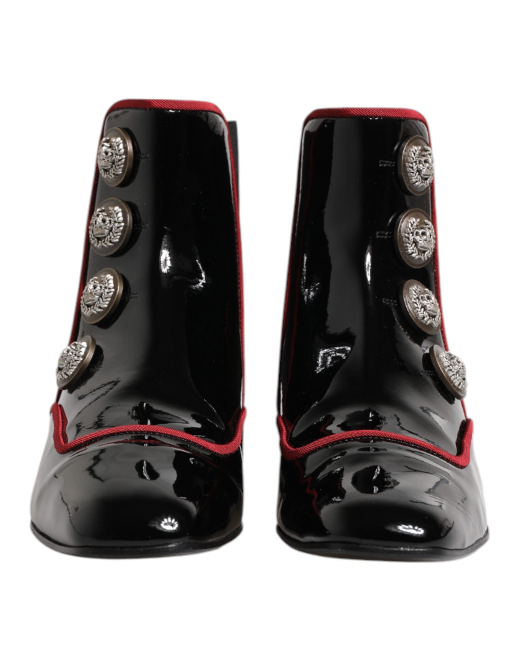 Dolce &amp; Gabbana Black Jackie Buttoned Chelsea Boots Shoes